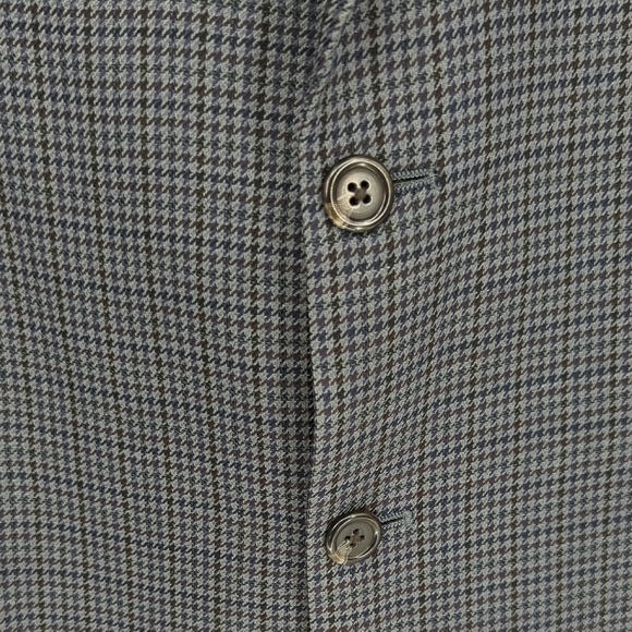 19923 Lauren Ralph Lauren Houndstooth Wool Blazer size 46L preppy Business casua - Picture 4 of 12